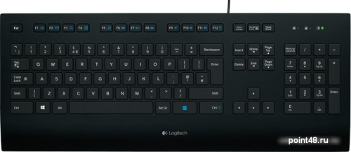 Купить Клавиатура Logitech K280e, тихий ход клавиш, USB, черный в Липецке