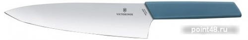 Купить Нож кухонный Victorinox Swiss Modern (6.9016.202B) стальной разделочный лезв.200мм голубой блистер в Липецке