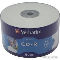 Купить Диск CD-R Verbatim 700Mb 52x bulk (50шт) (43794) в Липецке