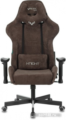 Кресло игровое Zombie VIKING KNIGHT Fabric темно-коричневый Light-10 с подголов. крестовина металл фото 2
