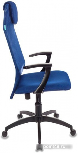 Кресло руководителя Бюрократ KB-8 синий TW-05N TW-10N сетка/ткань с подголов. крестовина пластик фото 3