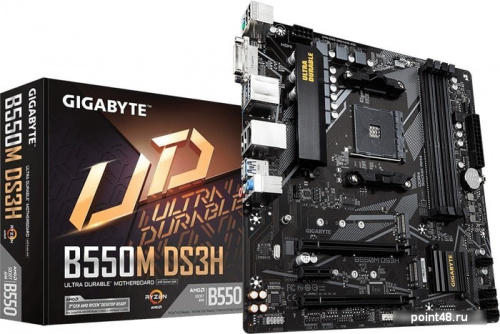 Материнская плата Gigabyte B550M DS3H Soc-AM4 AMD B550 4xDDR4 mATX AC`97 8ch(7.1) GbLAN RAID+DVI+HDMI фото 2