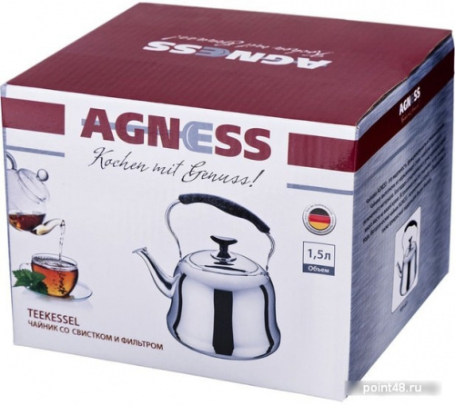 Купить AGNESS Чайник со свистком 909-601 чайник 1,5л в Липецке фото 3