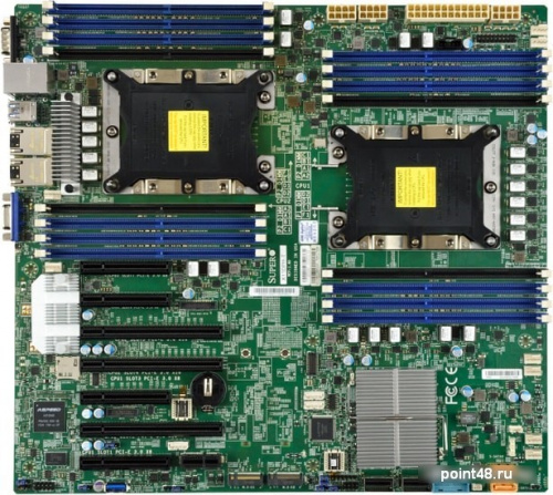 Материнская Плата SuperMicro MBD-X11DPH-T-O Soc-3647 iC624 eATX 16xDDR4 10xSATA3 SATA RAID iX557 2х10GgbEth Ret