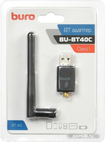 Адаптер USB Buro BU-BT40С Bluetooth 4.0+EDR class 1 100м черный фото 3