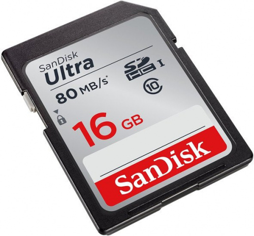 Купить Флеш карта SDHC 16Gb Class10 Sandisk SDSDUNC-016G-GN6IN Ultra 80 в Липецке фото 3