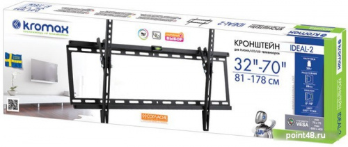 Купить Кронштейн для телевизора Kromax IDEAL-2 черный 32 -90  макс.55кг настенный наклон в Липецке фото 2