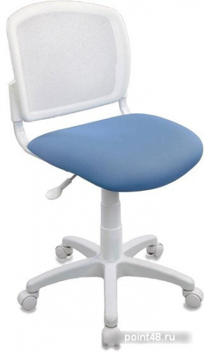 Кресло детское Бюрократ CH-W296NX/26-24 спинка сетка белый TW-15 сиденье голубой 26-24