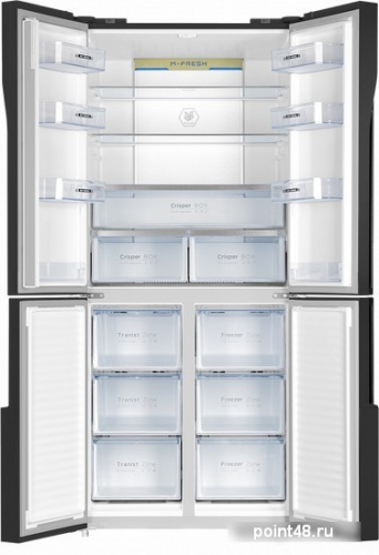 Холодильник Maunfeld MFF181NFSB черный (трехкамерный) в Липецке фото 3