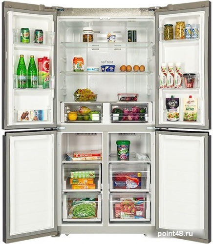 Четырёхдверный холодильник Hiberg RFQ-490DX NFXq в Липецке фото 2