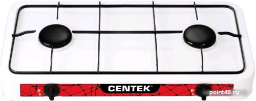 Плита газовая настольная Centek СТ-1521 количество конфорок 2, цвет белый в Липецке