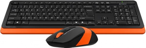 Купить Клавиатура + мышь A4 Fstyler FG1010 клав:черный/оранжевый мышь:черный/оранжевый USB беспроводная Multimedia в Липецке фото 2