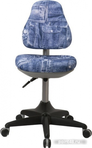 Кресло детское БЮРОКРАТ KD-2/G/50-31, на колесиках, ткань, джинса фото 2