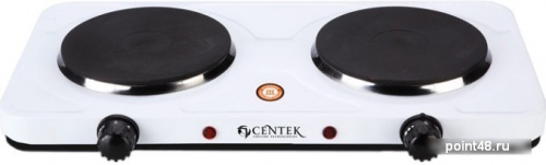 Плита электрическая настольная Centek CT-1507 количество конфорок 2, цвет белый в Липецке