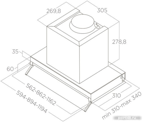 Купить Кухонная вытяжка Elica Boxin LX/BL MAT/A/90 PRF0172167 в Липецке фото 3