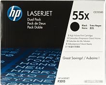 Купить Двойная упаковка картриджей HP CE255XD, черный в Липецке
