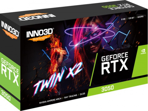 Видеокарта Inno3D GeForce RTX 3050 Twin X2 N30502-08D6-1190VA42 фото 3