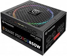 Блок питания Thermaltake ATX 850W SMART PRO RGB 80+ bronze (24+4+4pin) APFC 140mm fan color 9xSATA Cab Manag RTL
