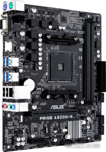 Материнская плата Asus PRIME A320M-R-SI Soc-AM4 AMD A320 2xDDR4 mATX AC`97 8ch(7.1) GbLAN RAID+VGA+HDMI White Box фото 2