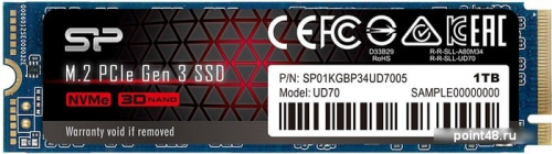 Накопитель SSD Silicon Power PCI-E x4 1Tb SP01KGBP34UD7005 M-Series UD70 M.2 2280