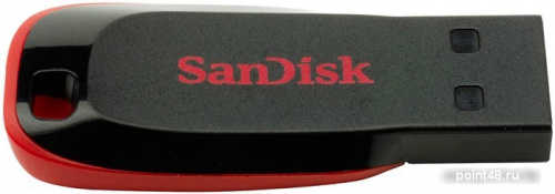 Купить Флеш Диск Sandisk 64Gb Cruzer Blade SDCZ50-064G-B35 USB2.0 черный/красный в Липецке фото 3