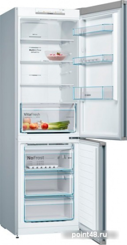 Холодильник Bosch KGN36NL21R серебристый (двухкамерный) в Липецке фото 2