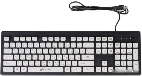 Купить Клавиатура Oklick 580M черный USB slim в Липецке фото 3