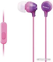 Купить Наушники вкладыши Sony MDR-EX15AP 1.2м фиолетовый проводные в ушной раковине (MDREX15APV.CE7) в Липецке