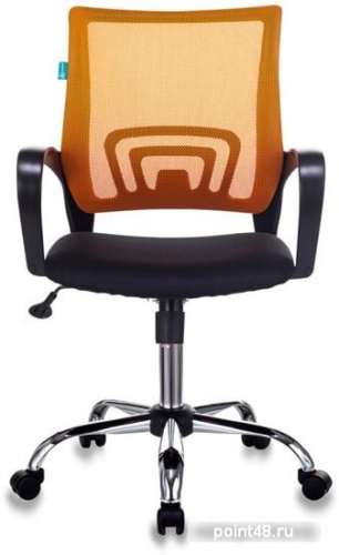 Кресло Бюрократ CH-695N/SL/OR/BLACK спинка сетка оранжевый TW-38-3 сиденье черный TW-11 крестовина хром фото 2