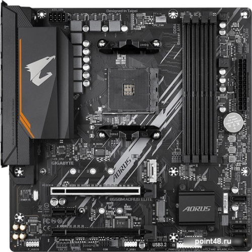 Материнская плата Gigabyte B550M AORUS ELITE Soc-AM4 AMD B550 4xDDR4 mATX AC`97 8ch(7.1) GbLAN RAID+DVI+HDMI