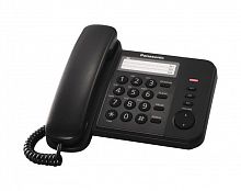 Купить Телефон проводной Panasonic KX-TS2352RUB, повторный набор, индикатор вызова, черный в Липецке