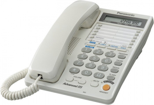Купить Проводной телефон PANASONIC KX-TS2368RUW, белый в Липецке