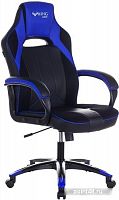 Кресло игровое ZOMBIE VIKING 2 AERO BLUE, PL, ткань/экокожа, черный/синий, топ-ган (до 180кг)