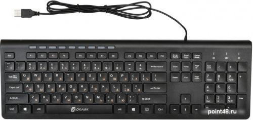 Купить Клавиатура Oklick 480M черный/черный USB slim Multimedia в Липецке фото 2