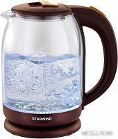 Купить Чайник электрический Starwind SKG1052 1.8л. 1500Вт коричневый/бронзовый (корпус: стекло) в Липецке