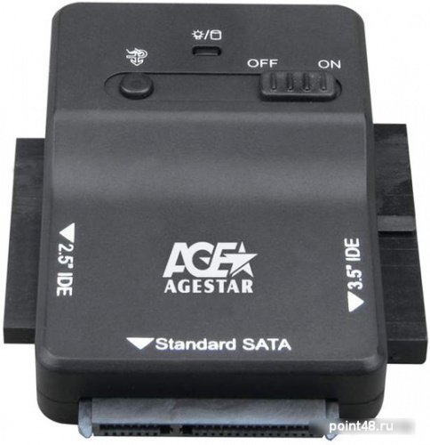 Адаптер-переходник AGESTAR 3FBCP1, для 2.5 и 3.5 дисков, черный фото 2