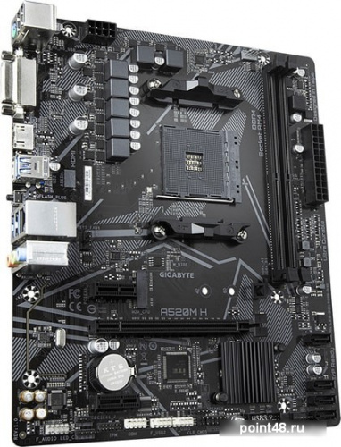 Материнская плата Gigabyte A520M H Soc-AM4 AMD A520 2xDDR4 mATX AC`97 8ch(7.1) GbLAN RAID+DVI+HDMI фото 2