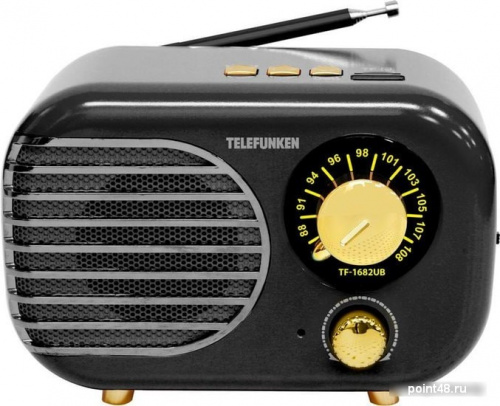 Купить Радиоприемник TELEFUNKEN TF-1682UB (черный/золотистый) в Липецке