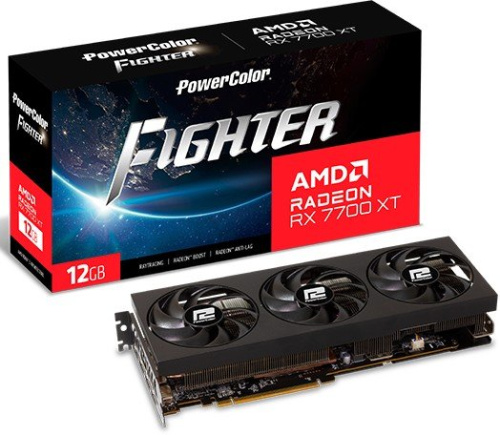 Видеокарта PowerColor Fighter Radeon RX 7700 XT 12GB GDDR6 RX 7700 XT 12G-F/OC фото 2