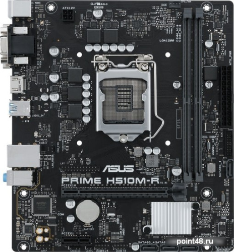 Материнская плата Asus PRIME H510M-R-SI Soc-1200 Intel H510 2xDDR4 mATX AC`97 8ch(7.1) GbLAN+VGA+DVI+HDMI White Box