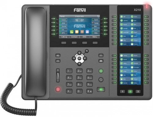 Купить Телефон X210   IP Fanvil IP телефон 20 линий, цветной экран 4.3&quot; + два доп. цветных экрана 3.5&quot;, HD, Opus, 10/100/1000 Мбит/с, USB, Bluetooth, PoE {10} в Липецке фото 2