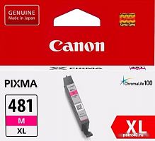 Купить Картридж струйный Canon CLI-481XL M 2045C001 пурпурный (8.3мл) для Canon Pixma TS6140/TS8140TS/TS9140/TR7540/TR8540 в Липецке