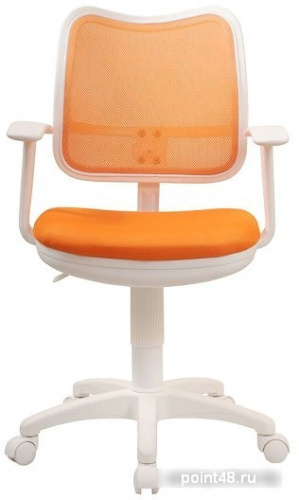 Кресло Бюрократ CH-W797/OR/TW-96-1 спинка сетка оранжевый сиденье оранжевый TW-96-1 колеса белый/оранжевый (пластик белый) фото 2
