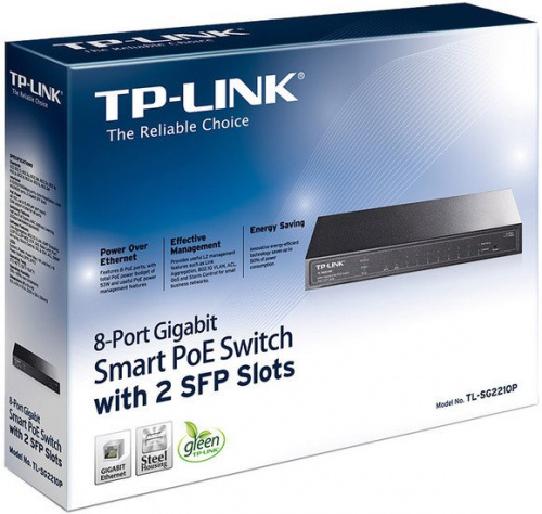 Купить Коммутатор TP-Link TL-SG2210P 8G 2SFP 8PoE управляемый в Липецке фото 3