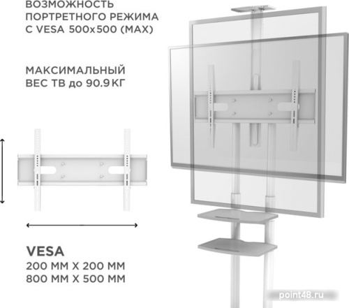 Купить Кронштейн Onkron TS1881W (белый) в Липецке фото 3