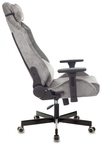 Кресло игровое Knight N1 Fabric серый Light-19 с подголов. крестовина металл фото 4
