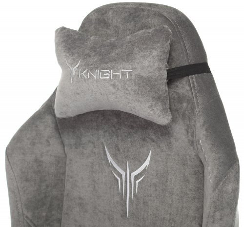Кресло игровое Knight N1 Fabric серый Light-19 с подголов. крестовина металл фото 8