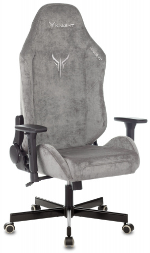 Кресло игровое Knight N1 Fabric серый Light-19 с подголов. крестовина металл фото 10