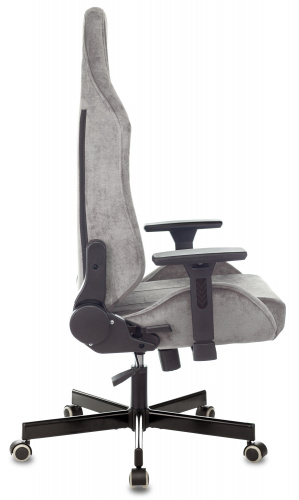 Кресло игровое Knight N1 Fabric серый Light-19 с подголов. крестовина металл фото 11