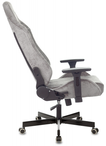 Кресло игровое Knight N1 Fabric серый Light-19 с подголов. крестовина металл фото 13